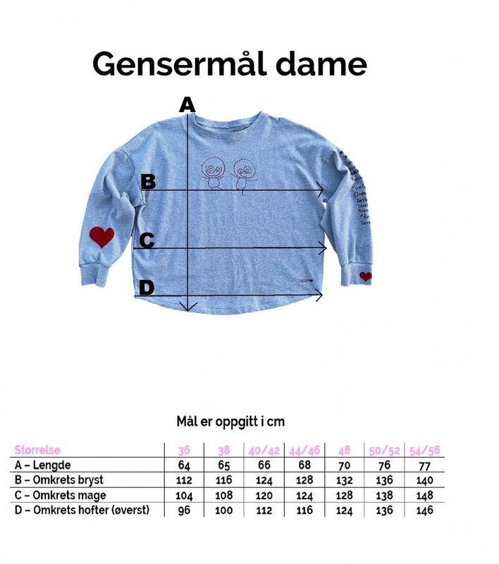Moro- baggy jerseygenser_cobolt/lyserosa/rosa