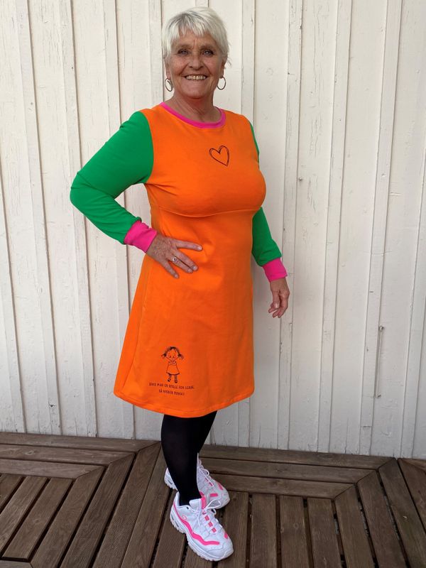 Stille for lenge❤️ jerseykjole_oransje/grønn/rosa