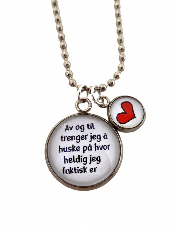 Heldig- kjede_sølvfarget