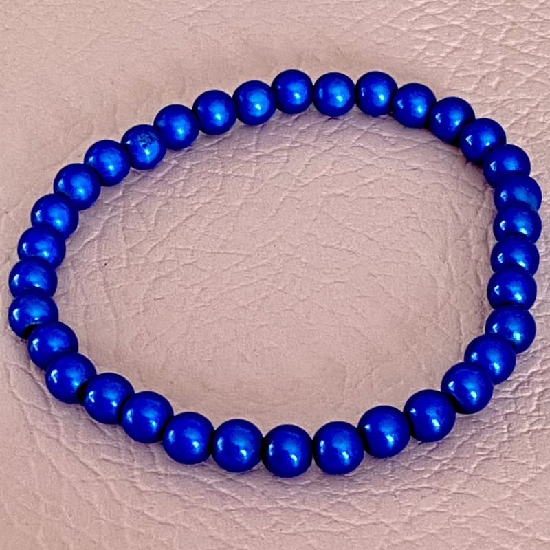 6 mm perler armbånd_Blått