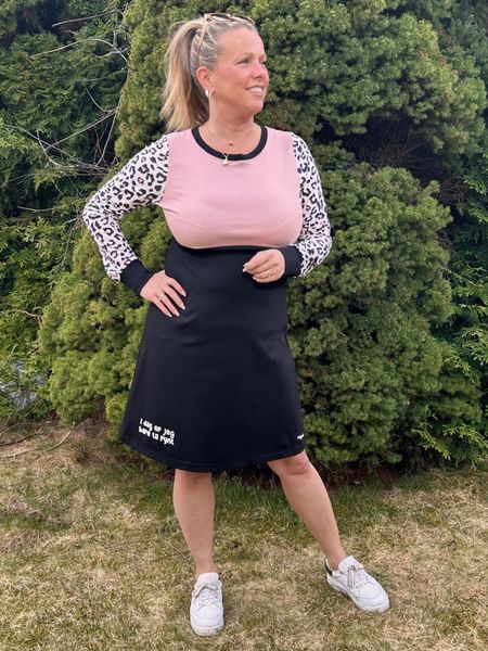 Til pynt❤️ jerseykjole_sort/dus rosa